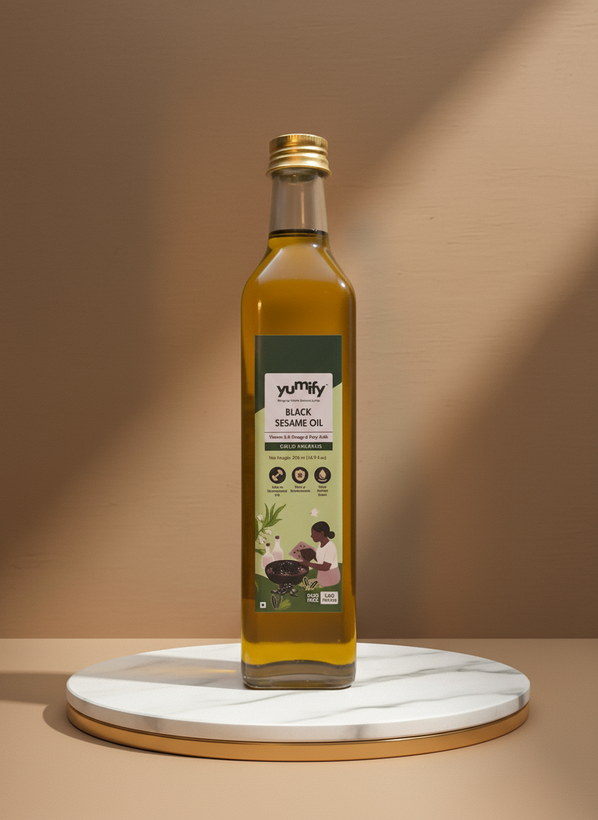 Black Sesame Oil - Cold Pressed