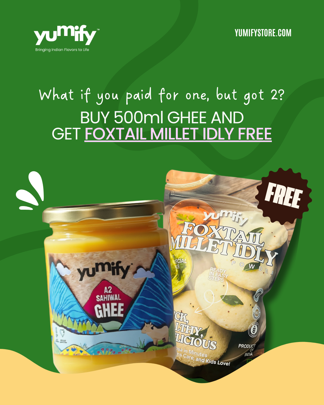 A2 Sahiwal GHEE + Foxtail Millet Idly