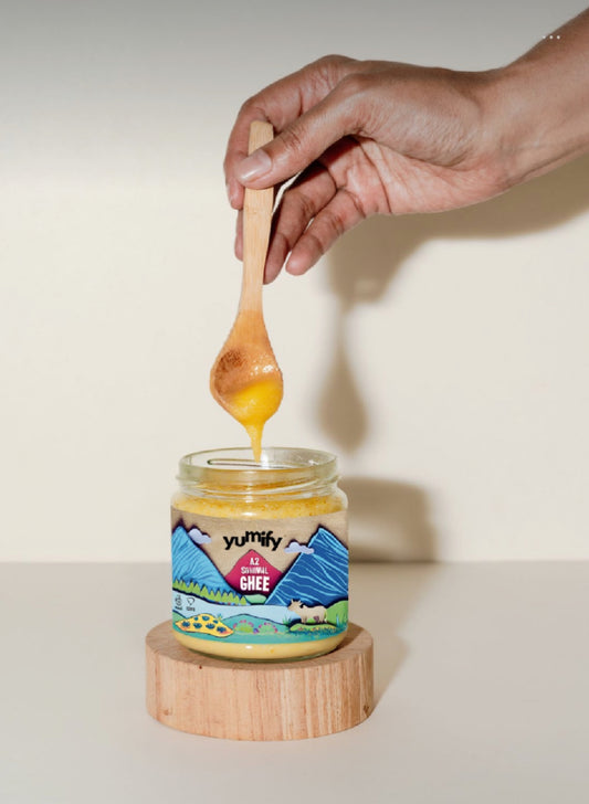 Yumify A2 Desi Sahiwal Cow Ghee — 100% natural, traditional bilona method ghee for daily wellness.