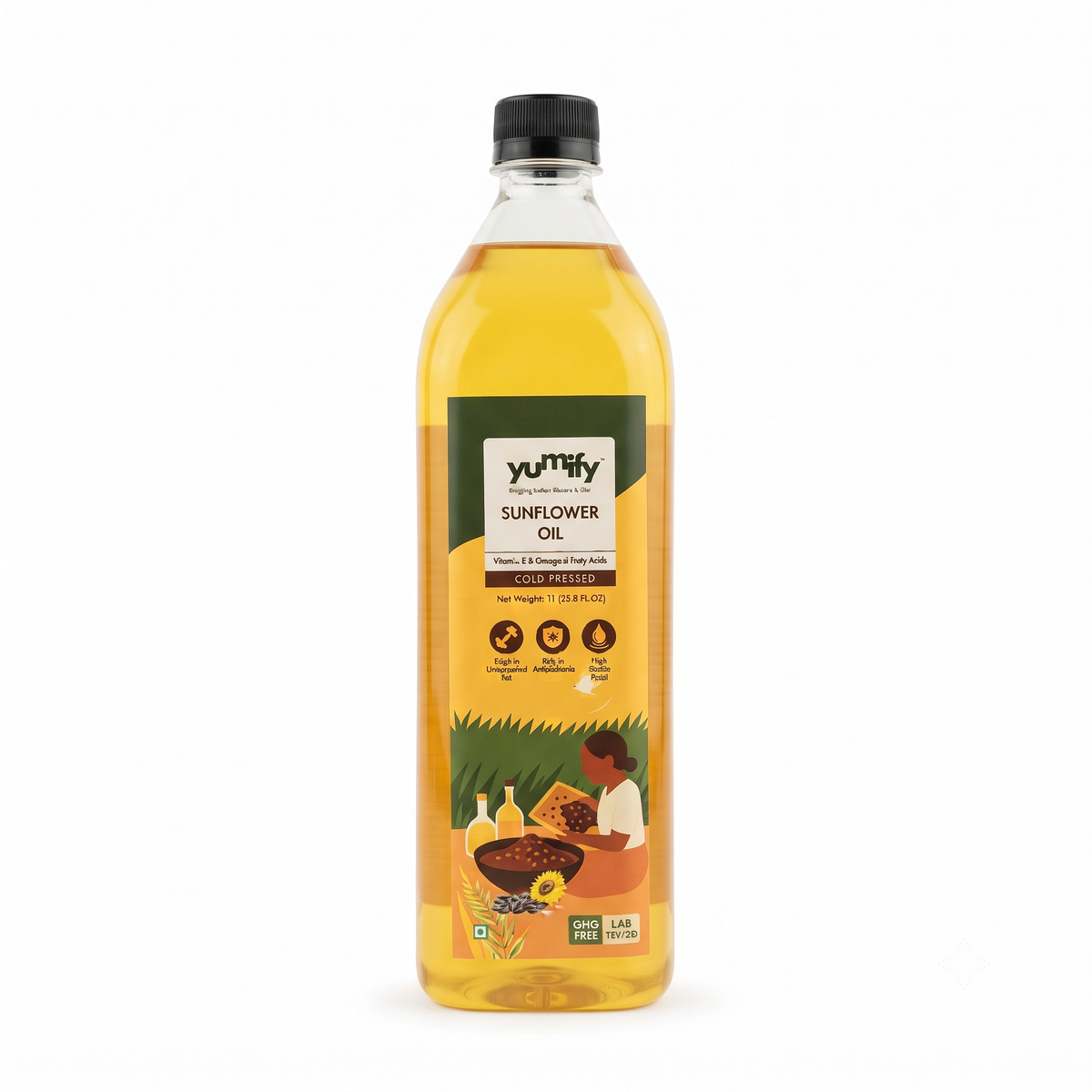 Cold-Pressed Sunflower Oil 1L