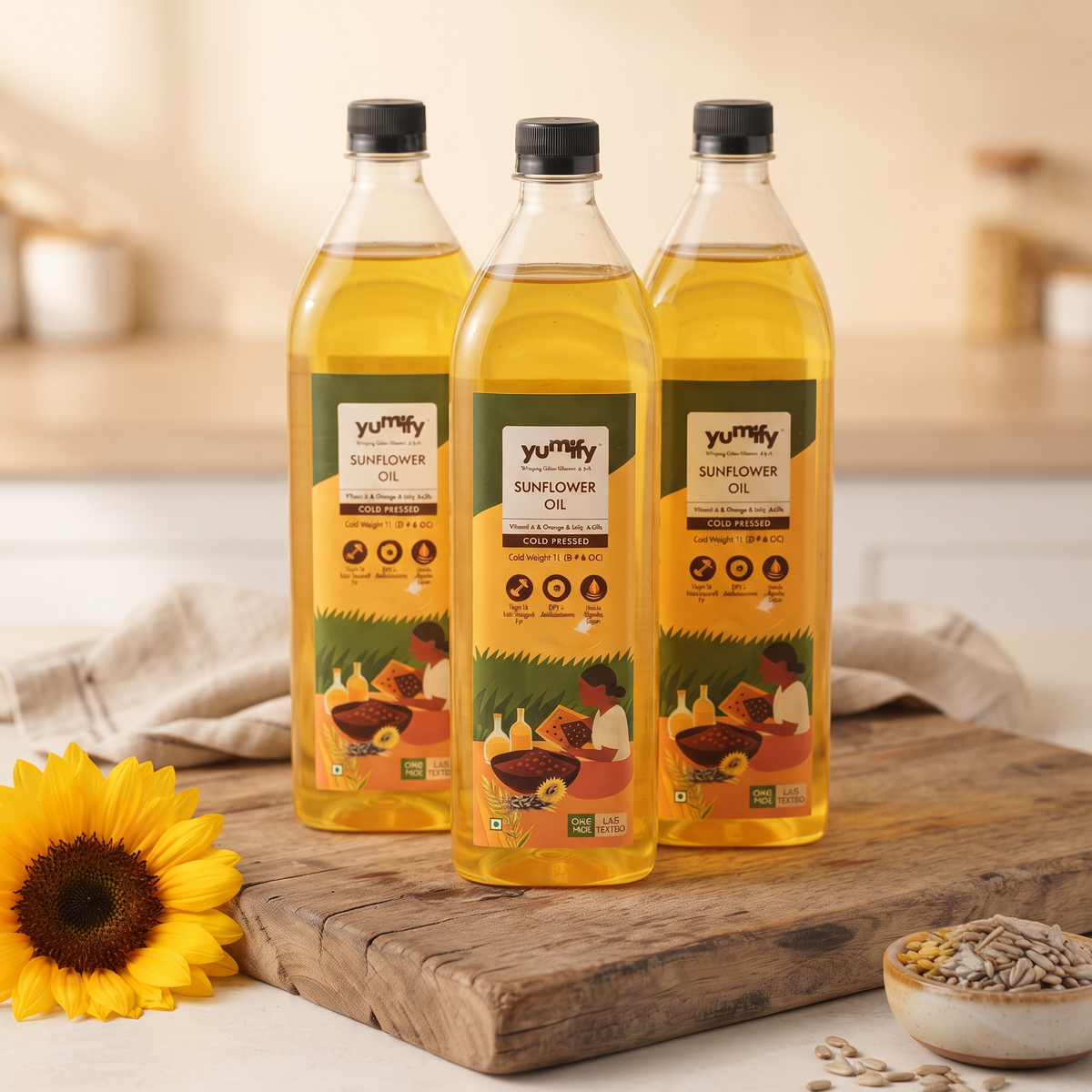 Cold-Pressed Sunflower Oil 1L