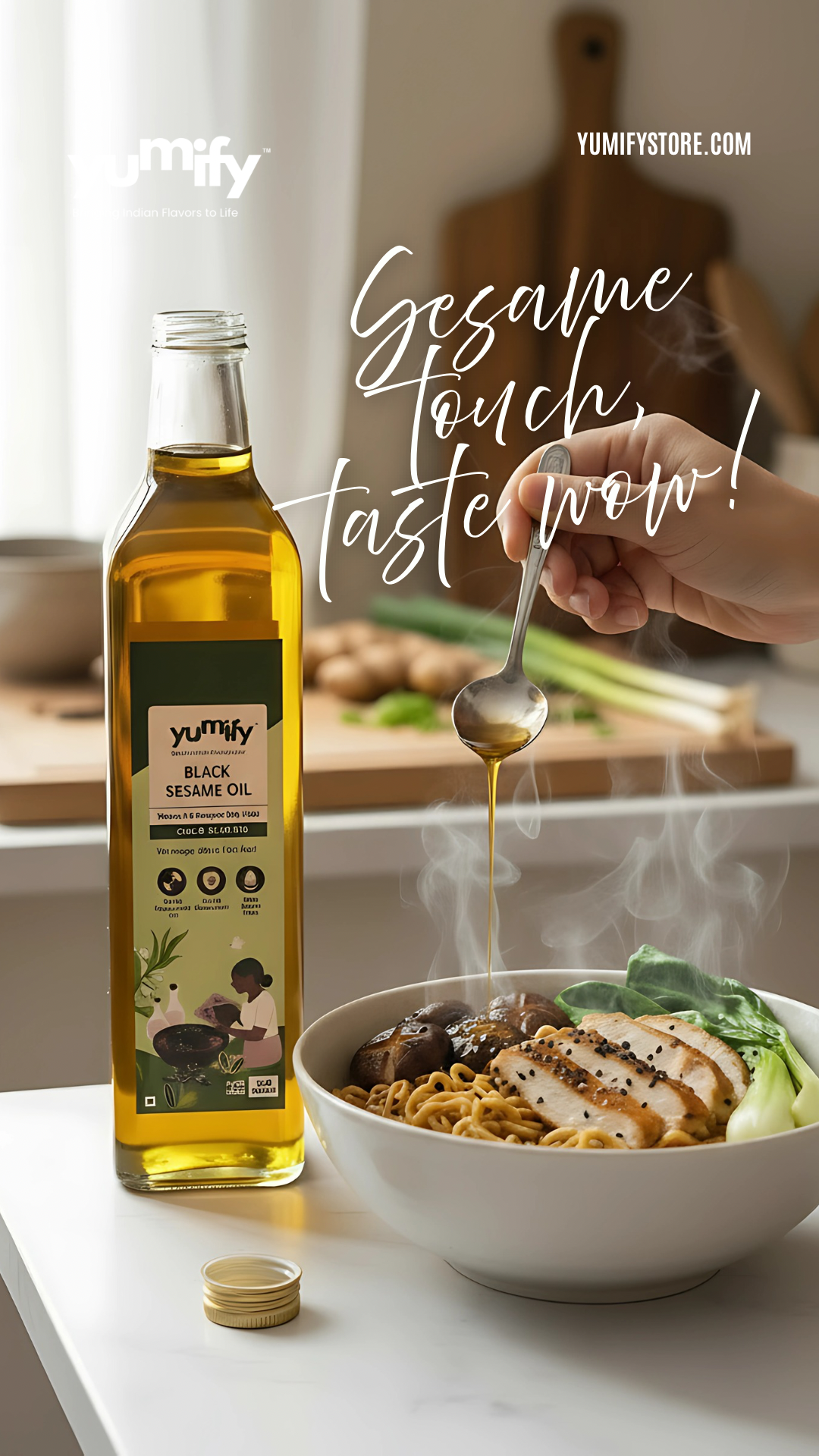 Black Sesame Oil - Cold Pressed