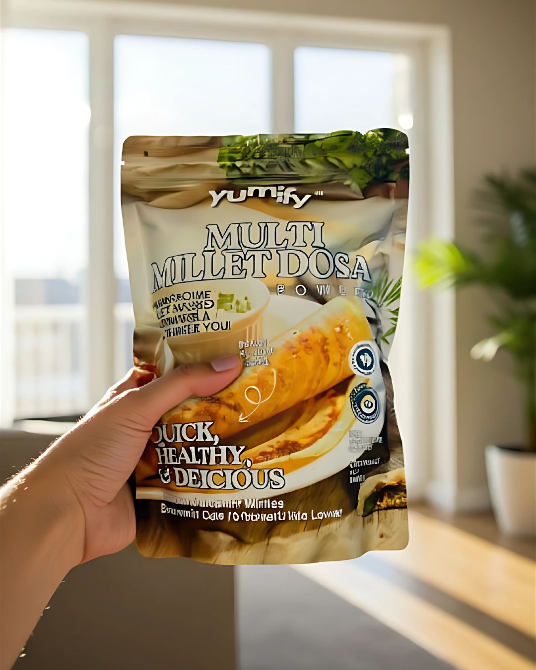 Healthy and nutritious Yumify Multi Millet Dosa Premix made with a blend of natural millets, perfect for quick, wholesome South Indian breakfasts.