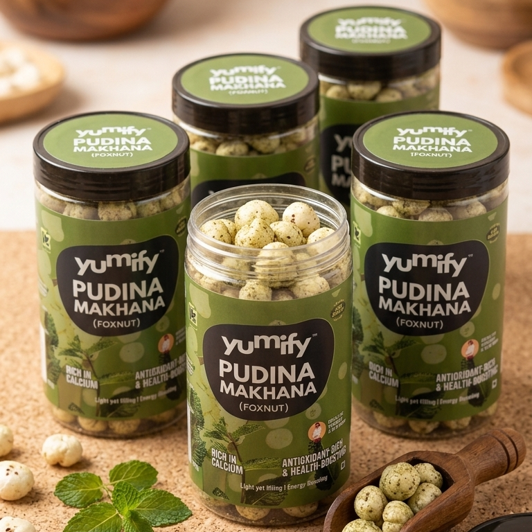 Yumify Pudina Makhana pack – crunchy mint flavoured fox nuts