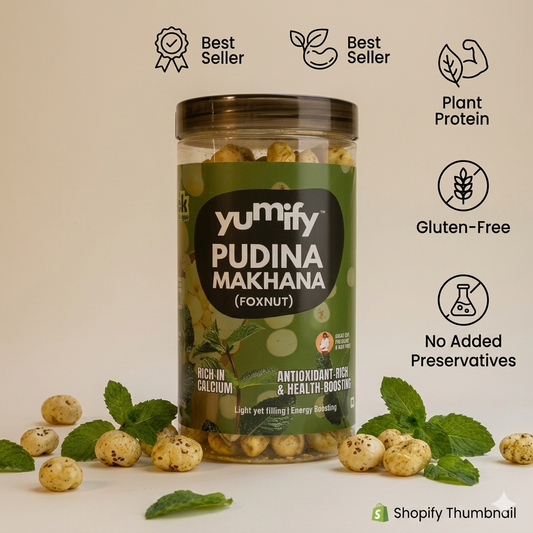 Yumify Pudina Makhana – crunchy fox nuts with refreshing mint flavour
