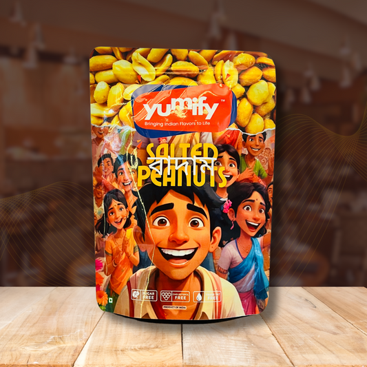Yumify Salted Peanuts in a bowl, crunchy, lightly salted, and perfect for healthy snacking
